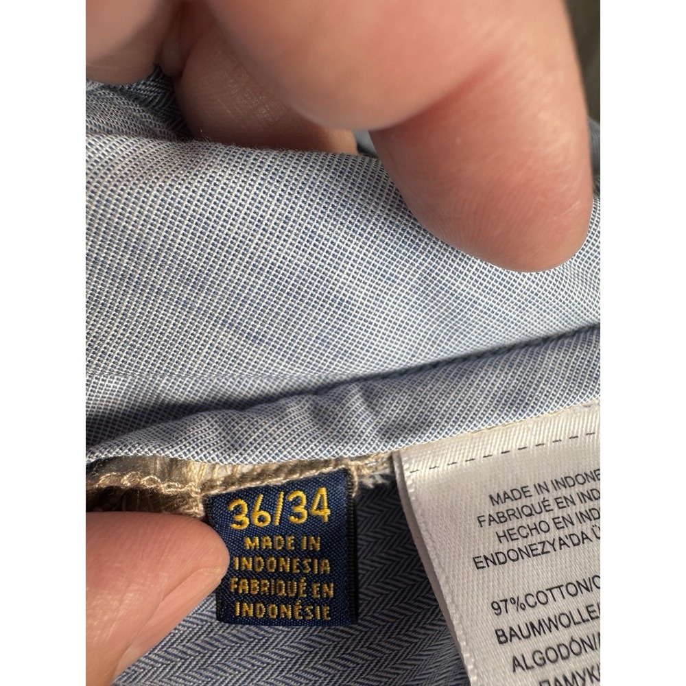 Mens Polo Ralph Lauren Stretch‎ Straight Fit Pants Chino Kakie 36x34 - Picture 4 of 11